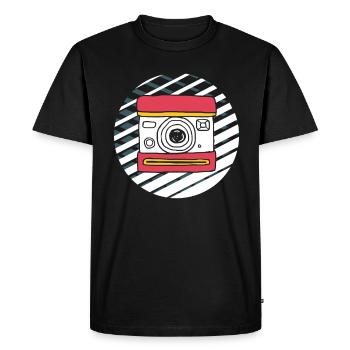 Drôle Photographie Photographe Photographe Cadeau - T-shirt Premium bio Homme - noir - Devant - Nico (187cm)