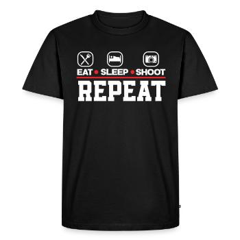 Drôle Photographie Photographe Photographe Cadeau - T-shirt Premium bio Homme - noir - Devant - Nico (187cm)