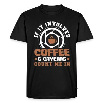 Drôle Photographie Photographe Photographe Cadeau - T-shirt Premium bio Homme - noir - Devant - Nico (187cm)