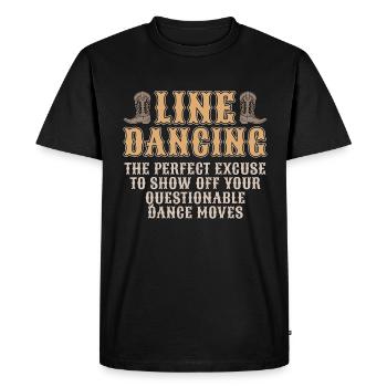 La danse en ligne est l’excuse parfaite pour la danse country - T-shirt Premium bio Homme - noir - Devant - Nico (187cm)