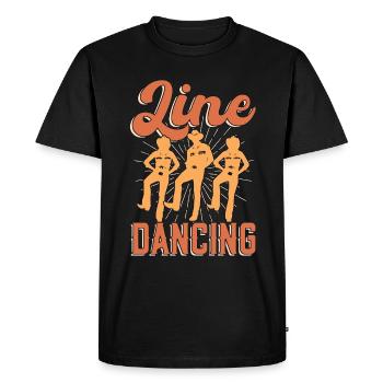 Danse en ligne, Danse en ligne, Danse carrée, Vie à la campagne - T-shirt Premium bio Homme - noir - Devant - Nico (187cm)