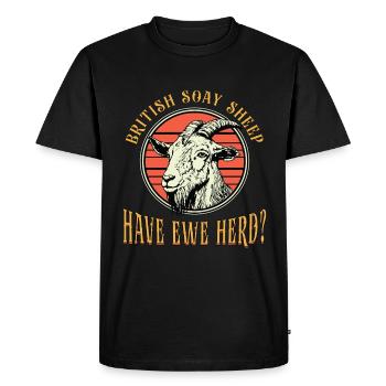 Livestock Breeder British Soay Sheep Have Breeding - Men's Premium Organic T-Shirt - black - Front - Nico (187cm)
