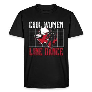 Danse en ligne Femmes cool Danse en ligne Danseuse occidentale - T-shirt Premium bio Homme - noir - Devant - Nico (187cm)