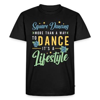 La danse carrée est plus qu’un moyen d’écouter la musique country - T-shirt Premium bio Homme - noir - Devant - Nico (187cm)