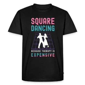 La danse carrée parce que la thérapie est la danse country - T-shirt Premium bio Homme - noir - Devant - Nico (187cm)