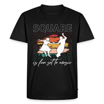 La danse carrée est amusante sur de la musique Danse country - T-shirt Premium bio Homme - noir - Devant - Nico (187cm)