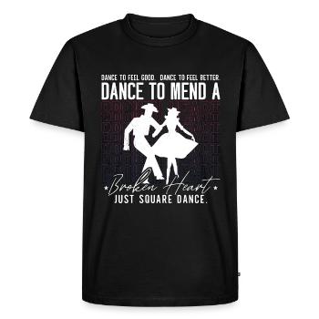 Danse carrée pour se sentir bien Danse occidentale - T-shirt Premium bio Homme - noir - Devant - Nico (187cm)