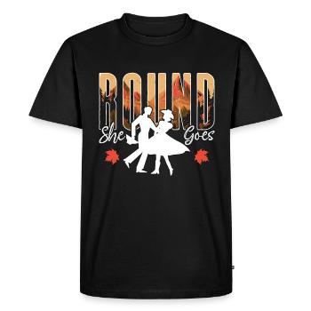 Danse carrée Ronde She Goes Loves Danse de couple - T-shirt Premium bio Homme - noir - Devant - Nico (187cm)