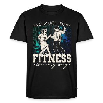 Danse carrée tellement amusante Danse occidentale carrée - T-shirt Premium bio Homme - noir - Devant - Nico (187cm)