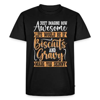 Biscuits et sauce Imaginez comment l’amateur de sauce - T-shirt Premium bio Homme - noir - Devant - Nico (187cm)