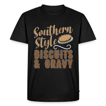 Biscuits Et Sauce Style Sud Cuisine Du Sud - T-shirt Premium bio Homme - noir - Devant - Nico (187cm)