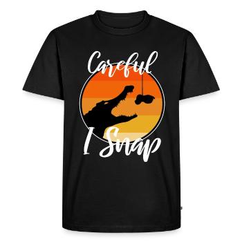 Attention je casse l’alligator - T-shirt Premium bio Homme - noir - Devant - Nico (187cm)
