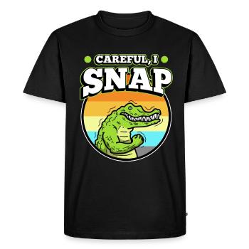 Attention je casse l’alligator - T-shirt Premium bio Homme - noir - Devant - Nico (187cm)