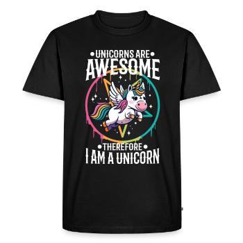 100 magical days of school - Men's Premium Organic T-Shirt - black - Front - Nico (187cm)