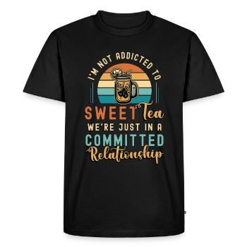 Sweet Tea I'm Not Addicted To Southern Food Lover - Men's Premium Organic T-Shirt - black - Front - Nico (187cm)