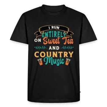 Thé sucré Je cours entièrement sur Sweet Southern Country - T-shirt Premium bio Homme - noir - Devant - Nico (187cm)