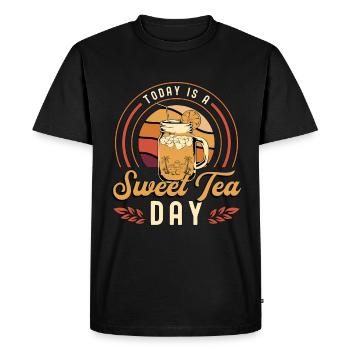 Le thé sucré d’aujourd’hui est un jour de thé sucré Cuisine du Sud - T-shirt Premium bio Homme - noir - Devant - Nico (187cm)
