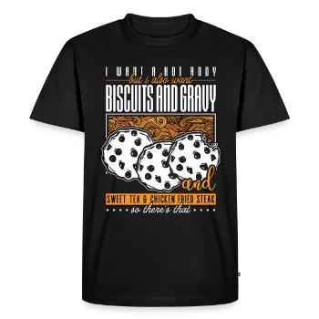 Biscuits Et Sauce Je Veux Un Amateur De Sauce Corporelle Chaude - T-shirt Premium bio Homme - noir - Devant - Nico (187cm)