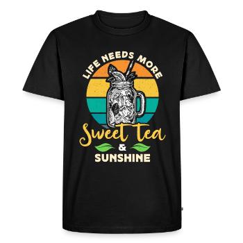 Sweet Tea Life Needs More Sweet Tea Southern Food - Men's Premium Organic T-Shirt - black - Front - Nico (187cm)