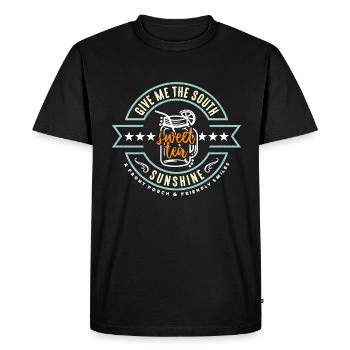 Thé sucré Donnez-moi la nourriture sucrée du Sud - T-shirt Premium bio Homme - noir - Devant - Nico (187cm)
