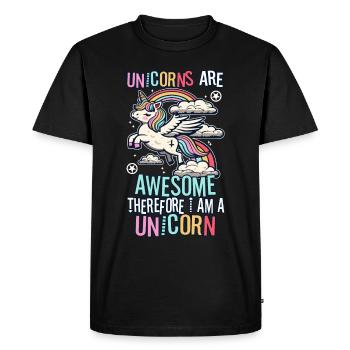 100 jours magiques d'école - T-shirt Premium bio Homme - noir - Devant - Nico (187cm)