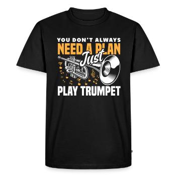 Trumpet Trumpeter Trumpet Player - Men's Premium Organic T-Shirt - black - Front - Nico (187cm)