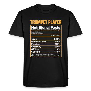Trumpet Trumpeter Trumpet Player - Men's Premium Organic T-Shirt - black - Front - Nico (187cm)