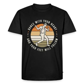 Dance Moves Dance With Your Heart Dancing Lover - Men's Premium Organic T-Shirt - black - Front - Nico (187cm)