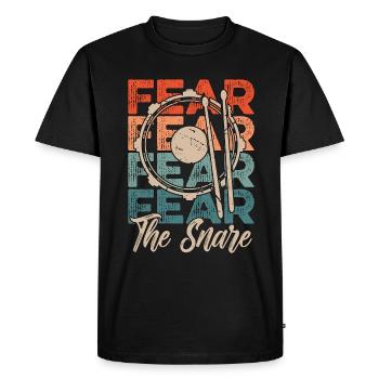 Drumline Fear The Snare Drum Player Marching Band - T-shirt Premium bio Homme - noir - Devant - Nico (187cm)