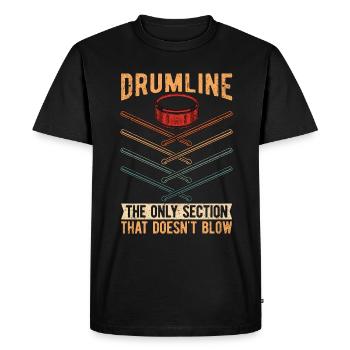 Drumline La seule section qui Percussion Batteur - T-shirt Premium bio Homme - noir - Devant - Nico (187cm)