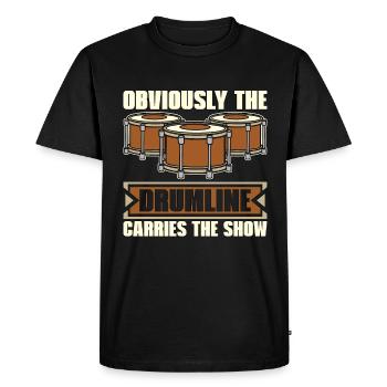 Drumline Evidemment La Drumline Porte La Batterie - T-shirt Premium bio Homme - noir - Devant - Nico (187cm)