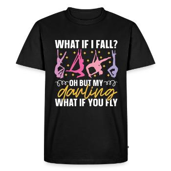 Acrobatie Aérienne Et Si Je Tombais Oh Mais Mes Sports Aériens - T-shirt Premium bio Homme - noir - Devant - Nico (187cm)