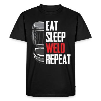Funny Welder Gift - Men's Premium Organic T-Shirt - black - Front - Nico (187cm)