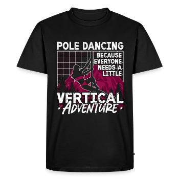 Pole Dancing Because Everyone Needs Pole Fitness - Men's Premium Organic T-Shirt - black - Front - Nico (187cm)
