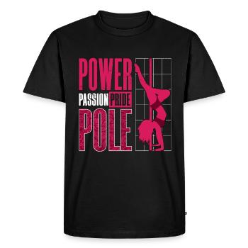 Pole Dancing Power Passion Pride Pole Gymnastics - Men's Premium Organic T-Shirt - black - Front - Nico (187cm)