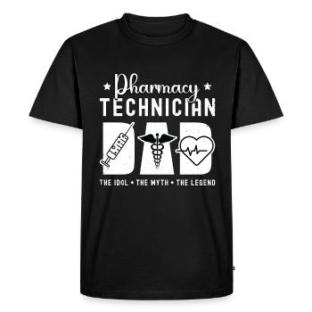 Pharmacy Technician Dad The Idol Nurse Pharmacist - Men's Premium Organic T-Shirt - black - Front - Nico (187cm)