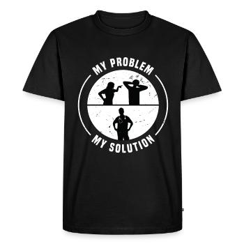 Pharmacy Technician My Problem Pictogram Dad - Men's Premium Organic T-Shirt - black - Front - Nico (187cm)