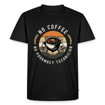 Pharmacy Technician No Coffee Medical Coffee Lover - Men's Premium Organic T-Shirt - black - Front - Nico (187cm)