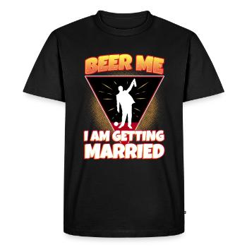 Bière Moi, je me marie - T-shirt Premium bio Homme - noir - Devant - Nico (187cm)