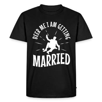 Bière Moi, je me marie - T-shirt Premium bio Homme - noir - Devant - Nico (187cm)
