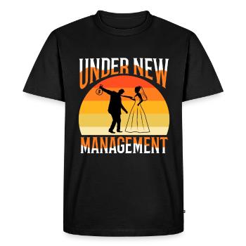 Sous une nouvelle direction - T-shirt Premium bio Homme - noir - Devant - Nico (187cm)