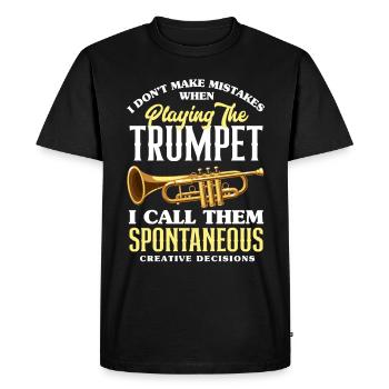 Trumpet Trumpeter Trumpet Player - Men's Premium Organic T-Shirt - black - Front - Nico (187cm)