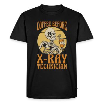 Technicien en radiologie Café avant l’amateur de café aux rayons X - T-shirt Premium bio Homme - noir - Devant - Nico (187cm)