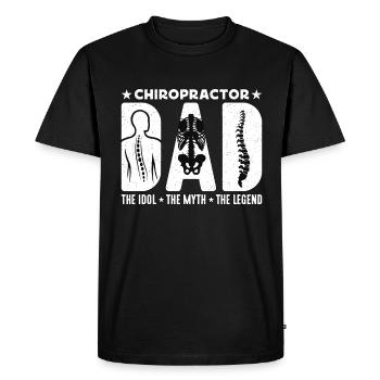 Chiropractor Dad The Idol Osteopath Chiropractors - Men's Premium Organic T-Shirt - black - Front - Nico (187cm)