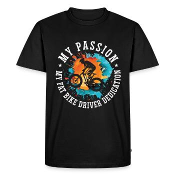 Fat Bike My Passion My Fat Mountain Bike Cyclist - Men's Premium Organic T-Shirt - black - Front - Nico (187cm)