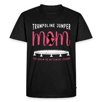 Trampoline Jumper Maman L’Idole Le Trampoliniste - T-shirt Premium bio Homme - noir - Devant - Nico (187cm)