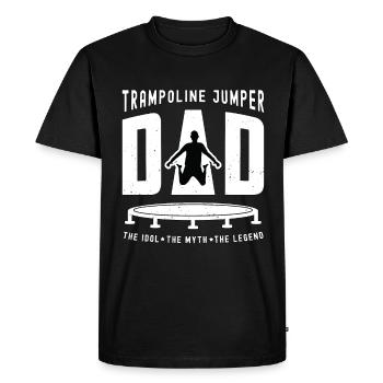 Trampoline Jumper Papa L’Idole Trampoline Lover - T-shirt Premium bio Homme - noir - Devant - Nico (187cm)