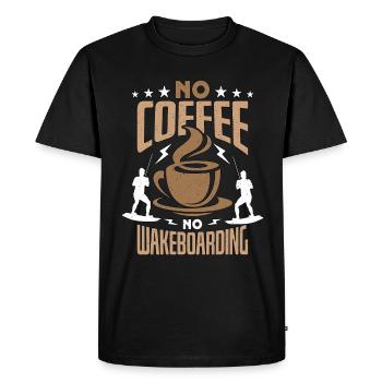 Wakeboarder No Coffee No Water Sports Coffee Lover - Men's Premium Organic T-Shirt - black - Front - Nico (187cm)