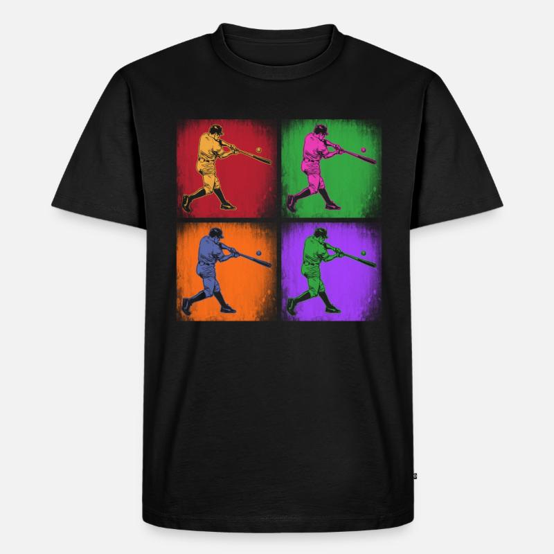 Lustiger Baseball - Männer Premium Bio T-Shirt - Schwarz