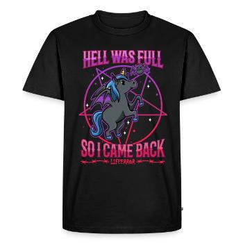 L’enfer était plein alors je suis revenu - Lifeerror - T-shirt Premium bio Homme - noir - Devant - Nico (187cm)